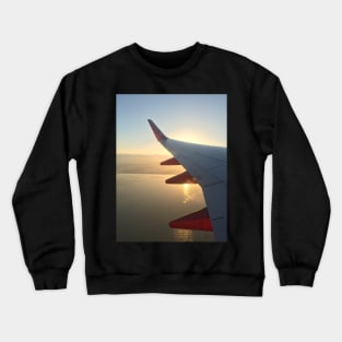 Plane Wing Sunrise Crewneck Sweatshirt